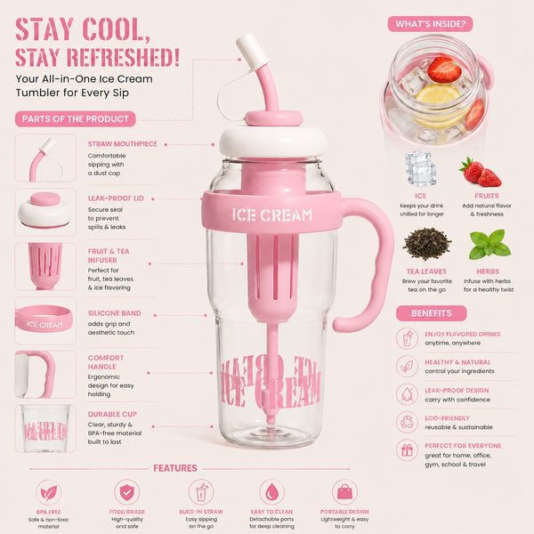 1200ML detox water bottle shown in use