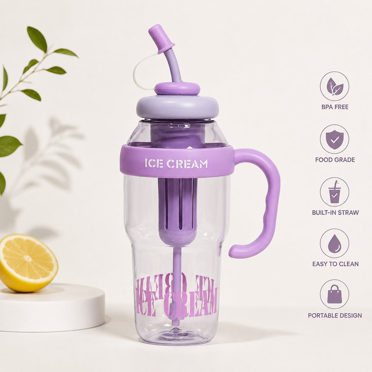 1200ML detox water bottle size and design overview