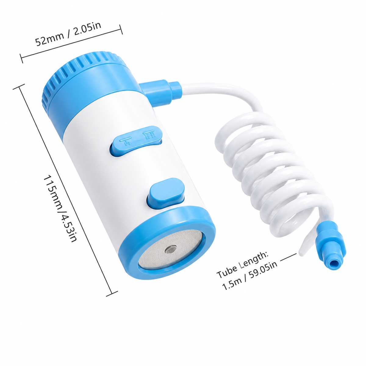 Flexible neck of the tap extender rotated to one side